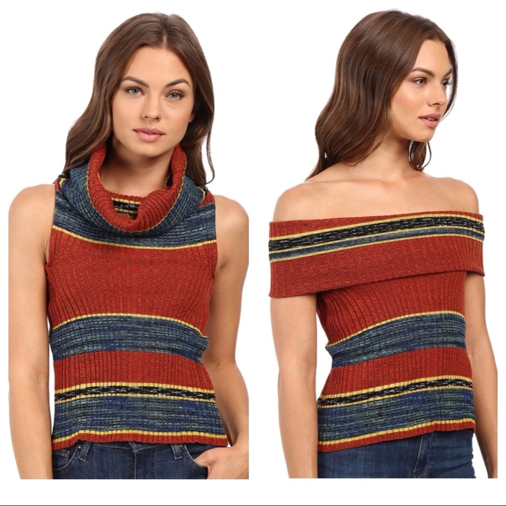 CARLY COWL STRIPED TOP